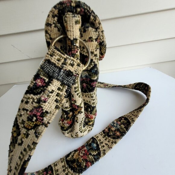 Vintage 60s/70s floral designed Tapestry fabric handbag - Picture 6 of 11